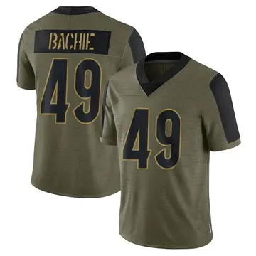 Nike Joe Bachie Men's Limited Cincinnati Bengals Olive 2021 Salute To Service Jersey