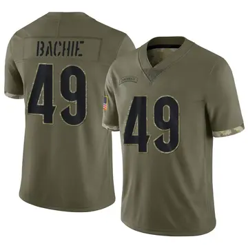 Nike Joe Bachie Men's Limited Cincinnati Bengals Olive 2022 Salute To Service Jersey