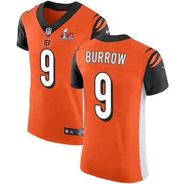 Nike Joe Burrow Men's Elite Cincinnati Bengals Orange Alternate Vapor Untouchable Super Bowl LVI Bound Jersey