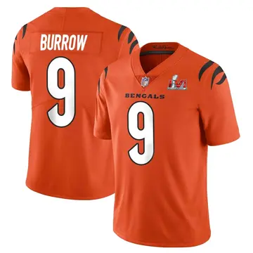 Nike Joe Burrow Men's Limited Cincinnati Bengals Orange Vapor Untouchable Super Bowl LVI Bound Jersey