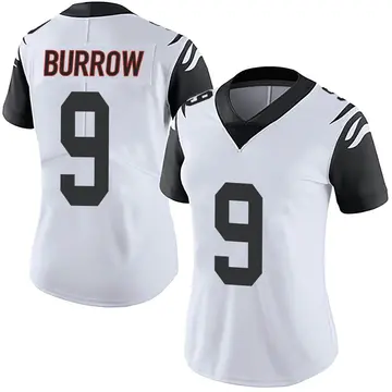 Nike Joe Burrow Women's Limited Cincinnati Bengals White Color Rush Vapor Untouchable Jersey