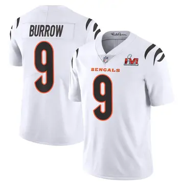 Nike Joe Burrow Youth Limited Cincinnati Bengals White Vapor Untouchable Super Bowl LVI Bound Jersey