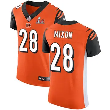 Nike Joe Mixon Men's Elite Cincinnati Bengals Orange Alternate Vapor Untouchable Super Bowl LVI Bound Jersey