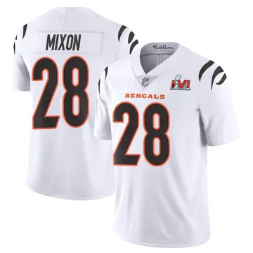 Nike Joe Mixon Men's Limited Cincinnati Bengals White Vapor Untouchable Super Bowl LVI Bound Jersey