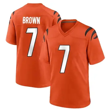 Nike Jon Brown Men's Game Cincinnati Bengals Orange Jersey