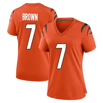 Nike Jon Brown Women's Game Cincinnati Bengals Orange Jersey