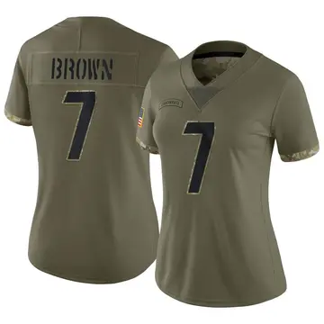 Nike Jon Brown Women's Limited Cincinnati Bengals Olive 2022 Salute To Service Jersey