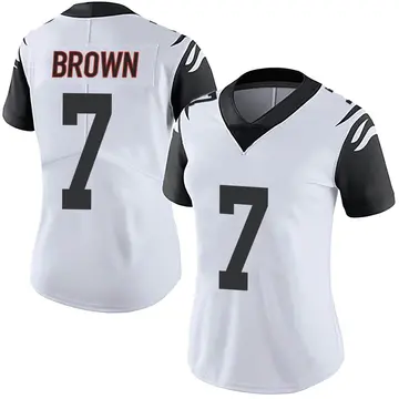 Nike Jon Brown Women's Limited Cincinnati Bengals White Color Rush Vapor Untouchable Jersey