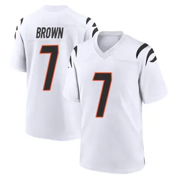 Nike Jon Brown Youth Game Cincinnati Bengals White Jersey