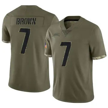 Nike Jon Brown Youth Limited Cincinnati Bengals Olive 2022 Salute To Service Jersey