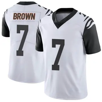 Nike Jon Brown Youth Limited Cincinnati Bengals White Color Rush Vapor Untouchable Jersey