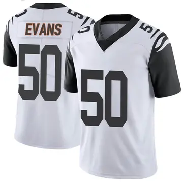 Nike Jordan Evans Men's Limited Cincinnati Bengals White Color Rush Vapor Untouchable Jersey