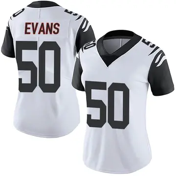 Nike Jordan Evans Women's Limited Cincinnati Bengals White Color Rush Vapor Untouchable Jersey