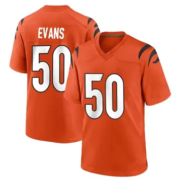 Nike Jordan Evans Youth Game Cincinnati Bengals Orange Jersey