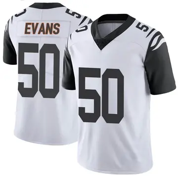 Nike Jordan Evans Youth Limited Cincinnati Bengals White Color Rush Vapor Untouchable Jersey