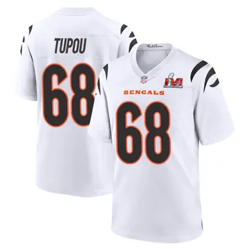 Nike Josh Tupou Youth Game Cincinnati Bengals White Super Bowl LVI Bound Jersey