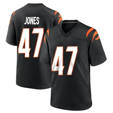 Nike Keandre Jones Men's Game Cincinnati Bengals Black Team Color Jersey
