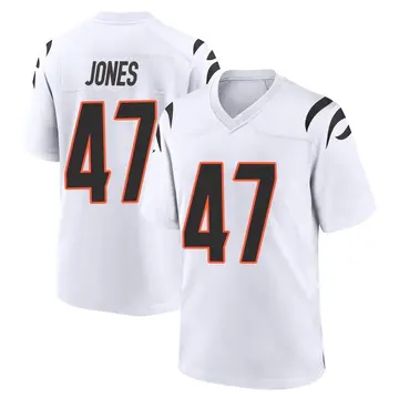 Nike Keandre Jones Men's Game Cincinnati Bengals White Jersey