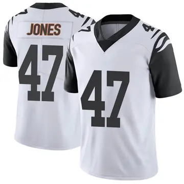 Nike Keandre Jones Men's Limited Cincinnati Bengals White Color Rush Vapor Untouchable Jersey