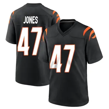 Nike Keandre Jones Youth Game Cincinnati Bengals Black Team Color Jersey