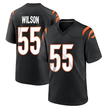 Nike Logan Wilson Men's Game Cincinnati Bengals Black Team Color Jersey