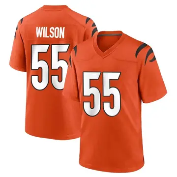Nike Logan Wilson Men's Game Cincinnati Bengals Orange Jersey