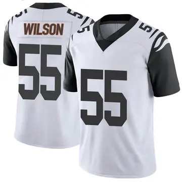Nike Logan Wilson Men's Limited Cincinnati Bengals White Color Rush Vapor Untouchable Jersey