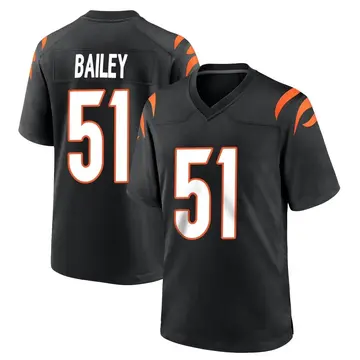 Nike Markus Bailey Men's Game Cincinnati Bengals Black Team Color Jersey