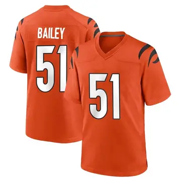 Nike Markus Bailey Men's Game Cincinnati Bengals Orange Jersey
