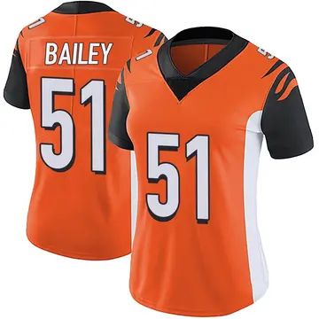 Nike Markus Bailey Women's Limited Cincinnati Bengals Orange Vapor Untouchable Jersey