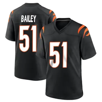 Nike Markus Bailey Youth Game Cincinnati Bengals Black Team Color Jersey