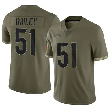 Nike Markus Bailey Youth Limited Cincinnati Bengals Olive 2022 Salute To Service Jersey