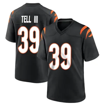 Nike Marvell Tell III Men's Game Cincinnati Bengals Black Team Color Jersey