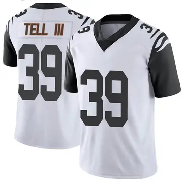 Nike Marvell Tell III Men's Limited Cincinnati Bengals White Color Rush Vapor Untouchable Jersey