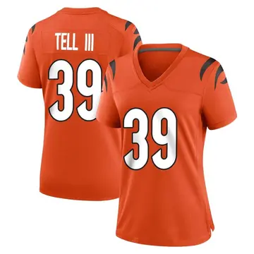 Nike Marvell Tell III Women's Game Cincinnati Bengals Orange Jersey