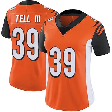 Nike Marvell Tell III Women's Limited Cincinnati Bengals Orange Vapor Untouchable Jersey