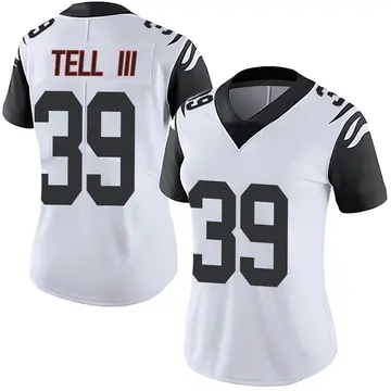 Nike Marvell Tell III Women's Limited Cincinnati Bengals White Color Rush Vapor Untouchable Jersey