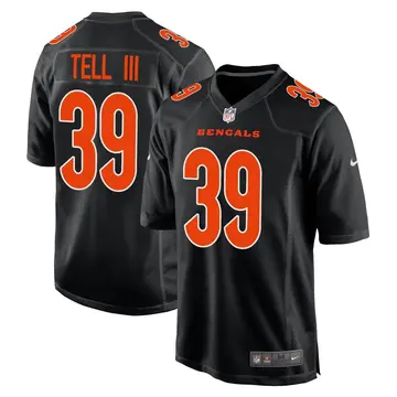 Nike Marvell Tell III Youth Game Cincinnati Bengals Black Fashion Jersey