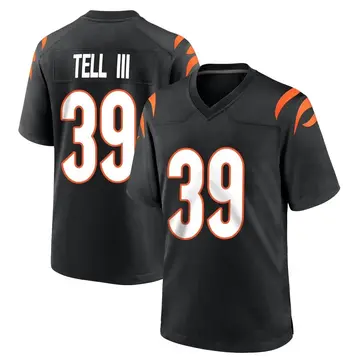 Nike Marvell Tell III Youth Game Cincinnati Bengals Black Team Color Jersey