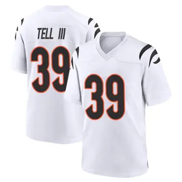 Nike Marvell Tell III Youth Game Cincinnati Bengals White Jersey