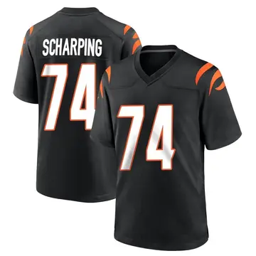 Nike Max Scharping Men's Game Cincinnati Bengals Black Team Color Jersey