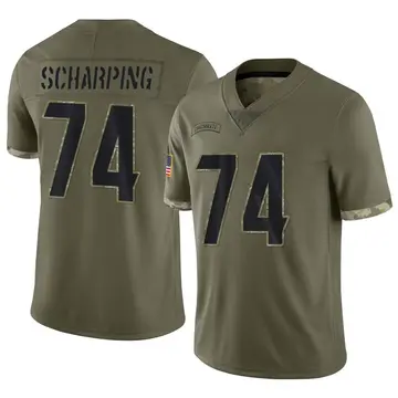 Nike Max Scharping Men's Limited Cincinnati Bengals Olive 2022 Salute To Service Jersey