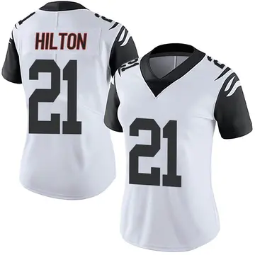 Nike Mike Hilton Women's Limited Cincinnati Bengals White Color Rush Vapor Untouchable Jersey
