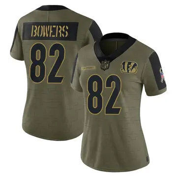 Nike Nick Bowers Women's Limited Cincinnati Bengals Olive 2021 Salute To Service Jersey