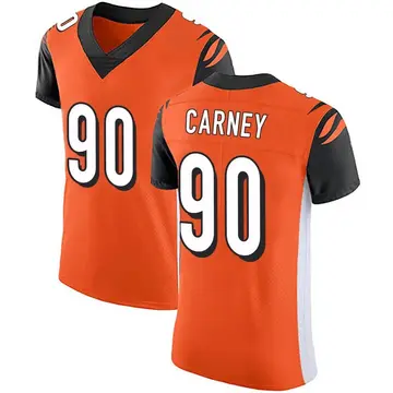 Nike Owen Carney Men's Elite Cincinnati Bengals Orange Alternate Vapor Untouchable Jersey