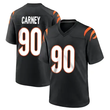 Nike Owen Carney Men's Game Cincinnati Bengals Black Team Color Jersey