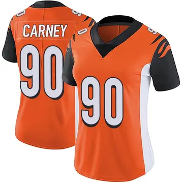 Nike Owen Carney Women's Limited Cincinnati Bengals Orange Vapor Untouchable Jersey