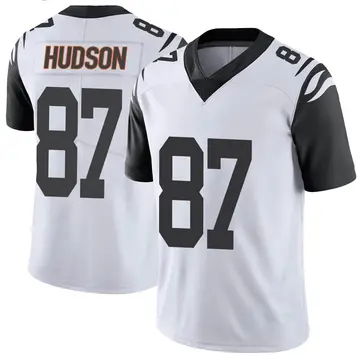 Nike Tanner Hudson Men's Limited Cincinnati Bengals White Color Rush Vapor Untouchable Jersey