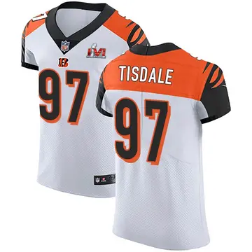 Nike Tariqious Tisdale Men's Elite Cincinnati Bengals White Vapor Untouchable Super Bowl LVI Bound Jersey