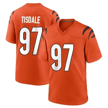 Nike Tariqious Tisdale Men's Game Cincinnati Bengals Orange Jersey